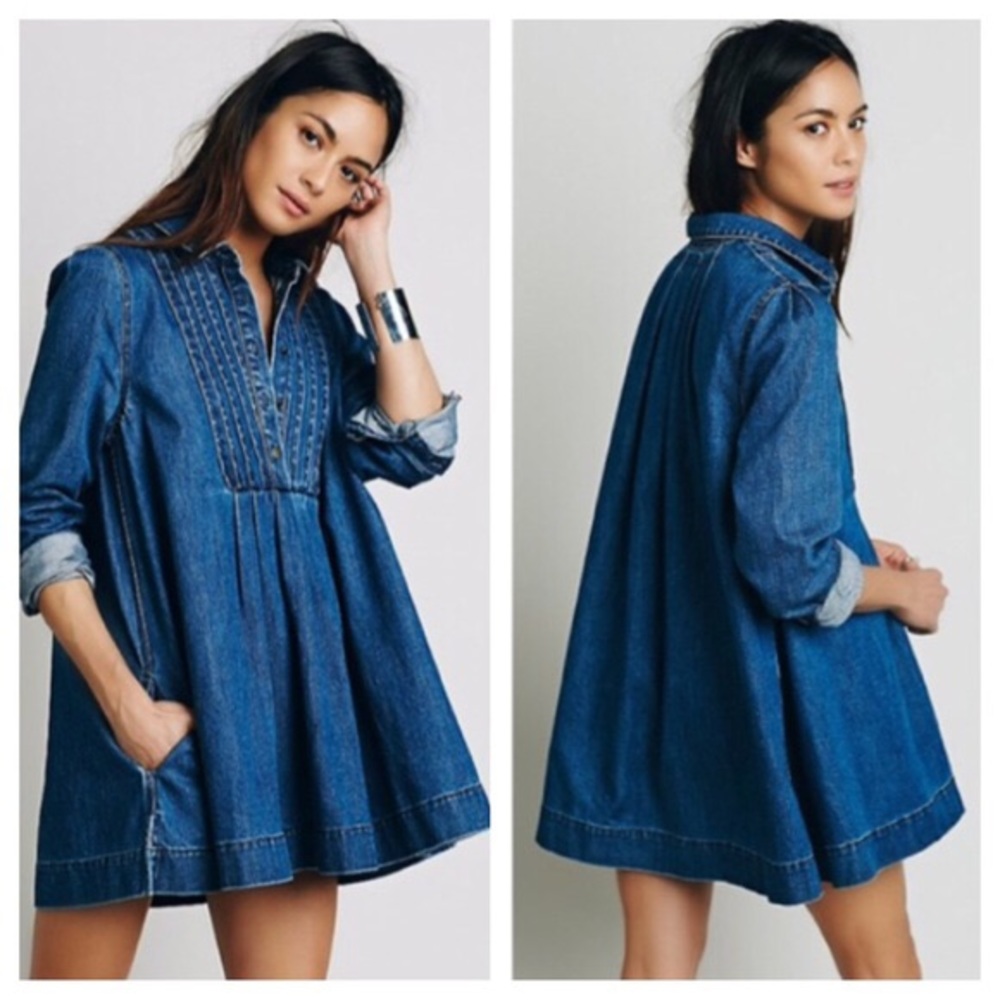 Free People “Baby Blues” Denim Tunic / Dress